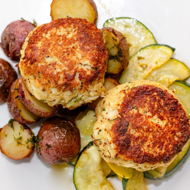 Crab Cake Dinner.