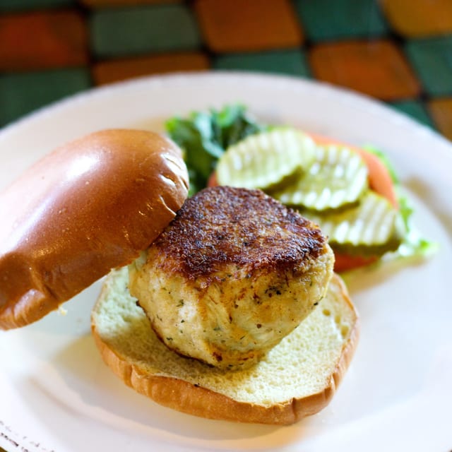 Mojo's Crab Cake Sandwich.