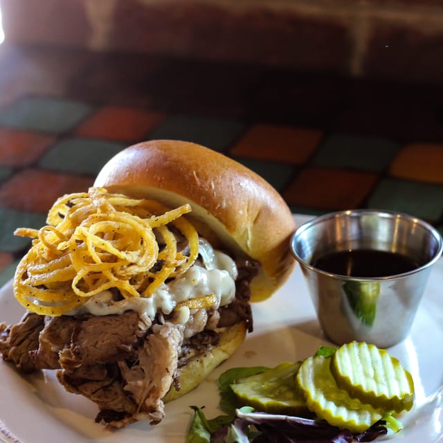 Prime Rib Sandwich.
